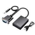 VGA TO HDMI 1080P ADAPTER WITH 3.5MM AUDIO OUTPUT JACK GREEN BOX - Image 3