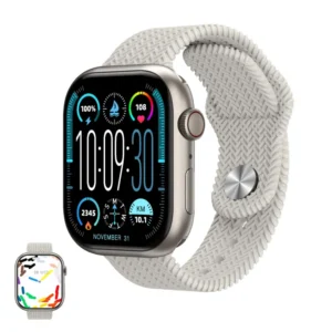 Hk9 Pro+ Series 9 Amoled Screen Ai Watch Face Smart Watch With Wearfit Pro App Black & White