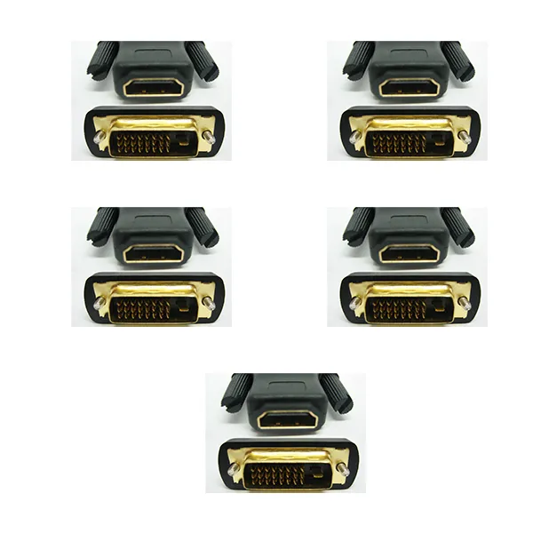 pack of 5 Hdmi female to dvi male 24+1 connecter