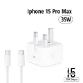 IPHONE 15 PRO MAX 3 PIN (UK PIN) 35W USB-C POWER ADAPTER WITH USB-C TO C CABLE - Image 3