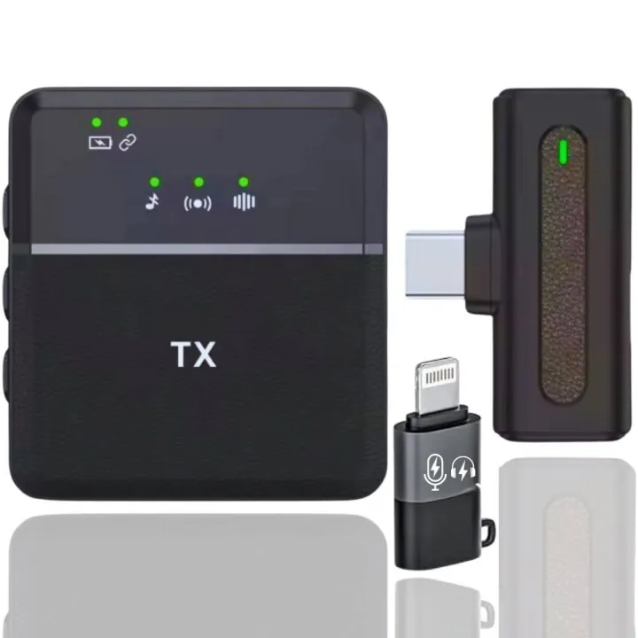 SX8 TYPE-C/IPHONE SINGLE PROFESSIONAL LAVALIER WIRELESS MICROPHONE FOR INTERVIEW, VLOG, LIVE MIC NOISE REDUCTION No Ratings